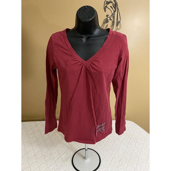 Harley-Davidson Tops - Vintage Harley Davidson York PA USA Made Women’s Red Long Sleeve Top Size Large
